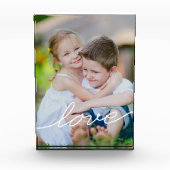 Geschreven liefdesgepersonaliseerde acrylfotoblokk fotoblokken (Voorkant)
