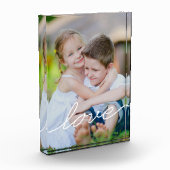 Geschreven liefdesgepersonaliseerde acrylfotoblokk fotoblokken (Links)