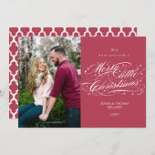 Geschreven Merry Little Christmas Holiday Kaart (Voorkant / Achterkant)