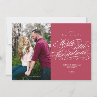 Geschreven Merry Little Christmas Holiday Kaart