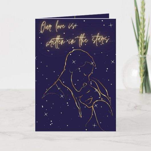 Geschreven op de Stars Love Card Bedankkaart (Voorkant)
