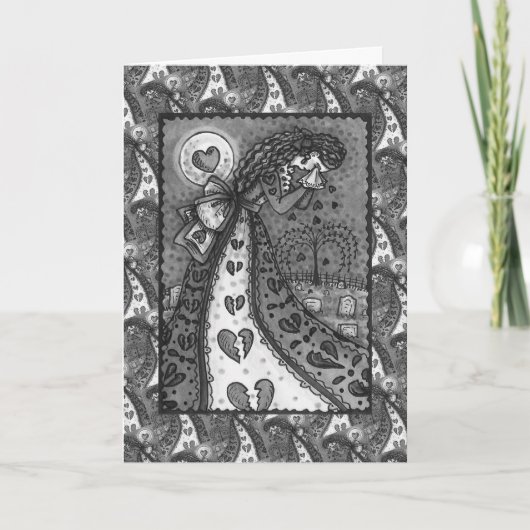 GESCHREVEN WEEPENDE VALENTIJN, CEMETERY Blank Kaart (Voorkant)