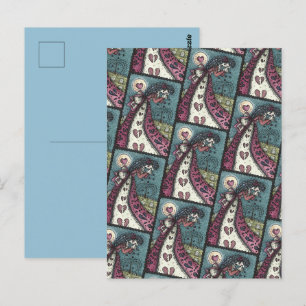 GESCHREVEN WEEPENDE VALENTIJN, GOTHIC VOOR METERE BRIEFKAART