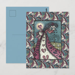 GESCHREVEN WEEPENDE VALENTIJN, GOTHIC VOOR METERE  BRIEFKAART