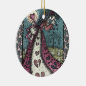 GESCHREVEN WEEPENDE VALENTIJN, GOTHIC VOOR METERE  KERAMISCH ORNAMENT (Rechts)