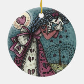 GESCHREVEN WEEPENDE VALENTIJN, GOTHIC VOOR METERE  KERAMISCH ORNAMENT (Achterkant)