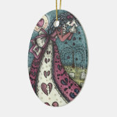 GESCHREVEN WEEPENDE VALENTIJN, GOTHIC VOOR METERE  KERAMISCH ORNAMENT (Links)