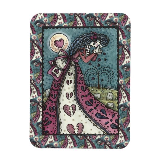 GESCHREVEN WEEPENDE VALENTIJN, GOTHIC VOOR METERE MAGNEET (Verticaal)