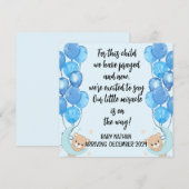 Geschrift Baby Boy Aankondiging Kaart Dit Kind 2 (Voorkant / Achterkant)