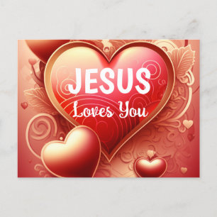 Geschrift begroeting bericht Kaart Jesus Loves You