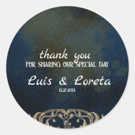 Geschrift bruiloft dank u Sticker