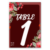 Geschrift Bruiloft Zittafel Nummer Kaart (Achterkant)