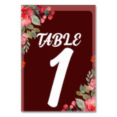 Geschrift Bruiloft Zittafel Nummer Kaart (Voorkant)