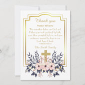 Geschrift Dank u Pastor Waardering Kaart (Voorkant)