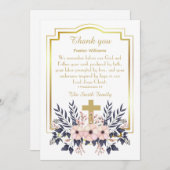 Geschrift Dank u Pastor Waardering Kaart (Voorkant / Achterkant)