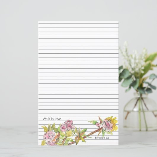 Geschrift Efeziërs 5 2 lopen in liefde gevoerd (Staand voorkant)