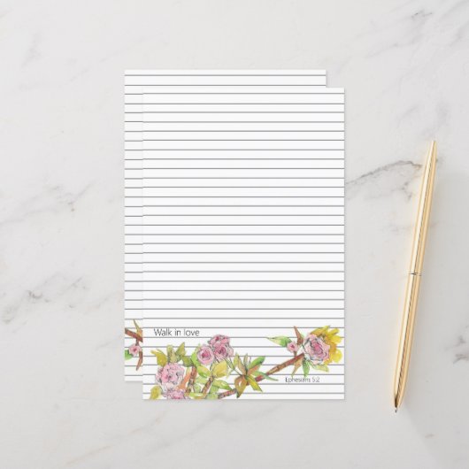 Geschrift Efeziërs 5 2 lopen in liefde gevoerd (Voorkant / Achterkant in situ)