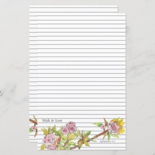 Geschrift Efeziërs 5 2 lopen in liefde gevoerd (Voorkant / Achterkant)