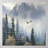Geschrift Jesaja 40 Soar Like Eagles Wall Art Poster (Voorkant)