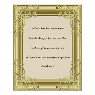 Geschrift, Jesaja 41:10 Perfect Poster