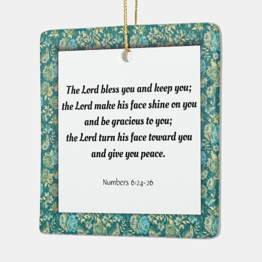 Geschrift, Nummers 6:24-26 Keramisch Ornament (Links)