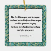 Geschrift, Nummers 6:24-26 Keramisch Ornament (Voorkant)