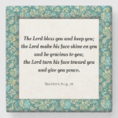 Geschrift, Nummers 6:24-26 Stenen Onderzetter (Voorkant)