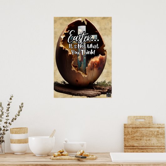 Geschrift Pasen Poster (Keuken)