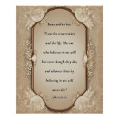 Geschrift van de opstanding, Johannes 11-25, 26 Perfect Poster (Voorkant)