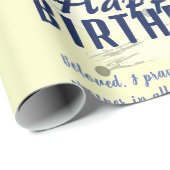 Geschrift Verjaardag Wrapping Papier (Rol Hoek)