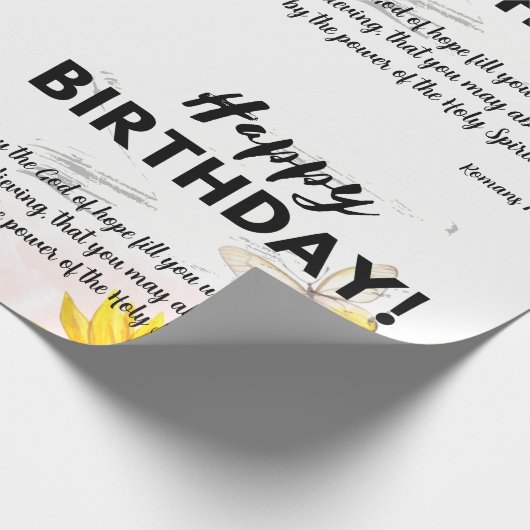 Geschrift Verjaardag Wrapping Papier (Hoek)