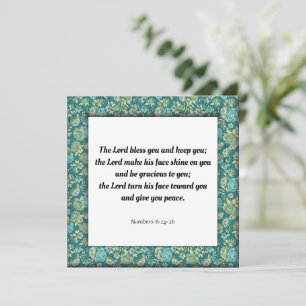 Geschrift vers nummers 6:24-26 kaart