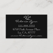 geschrift visitekaartje (Achterkant)