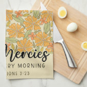 Geschriften citaat, Bijbel vers, Retro bloemontwer Theedoek (Quarter Fold)