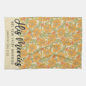 Geschriften citaat, Bijbel vers, Retro bloemontwer Theedoek (Horizontaal)