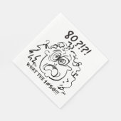 Geschrokken 80e verjaardag servet (Hoek)