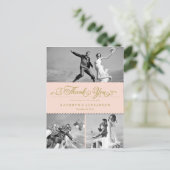 Geschrokken band en scriptweduwschap Dank u Briefkaart (Staand voorkant)