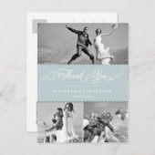 Geschrokken band en scriptweduwschap Dank u Briefkaart (Voorkant / Achterkant)