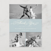 Geschrokken band en scriptweduwschap Dank u Briefkaart (Voorkant)