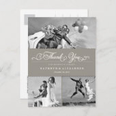 Geschrokken band en scriptweduwschap Dank u Briefkaart (Voorkant / Achterkant)