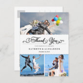 Geschrokken band en scriptweduwschap Dank u Briefkaart (Voorkant / Achterkant)