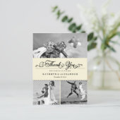 Geschrokken band en scriptweduwschap Dank u Briefkaart (Staand voorkant)