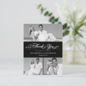 Geschrokken band en scriptweduwschap Dank u Briefkaart (Staand voorkant)