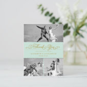 Geschrokken band en scriptweduwschap Dank u Briefkaart (Staand voorkant)