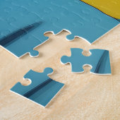 Geschrokken vrouw Pop Art Legpuzzel (Zijkant)