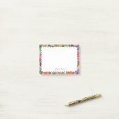 geschulpte bloemsierranden briefpapier post-it® notes (Op bureau)