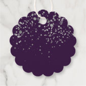 Geschulpte Cirkel Gracias Nota, Zilver Dank u Bedankjes Labels (Achterkant)