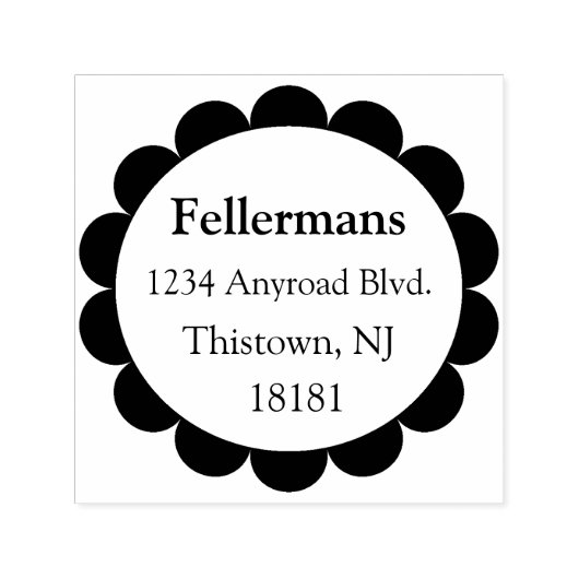 geschulpte cirkel zelfinktende stempel (Design)