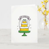 Geschulpte Moederdag Caka Kaart (Gele Bloem)