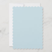 Geschulpte pastel blauw klein eend Baby shower Kaart (Achterkant)